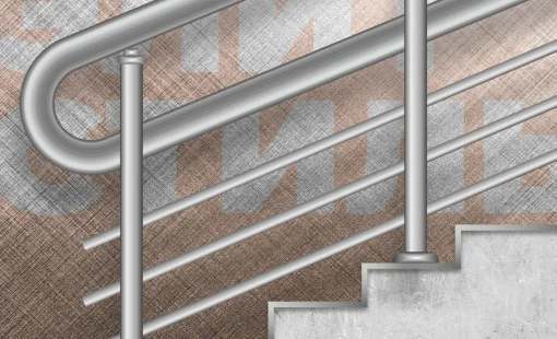 Перила для пандуса с 3 ригелями